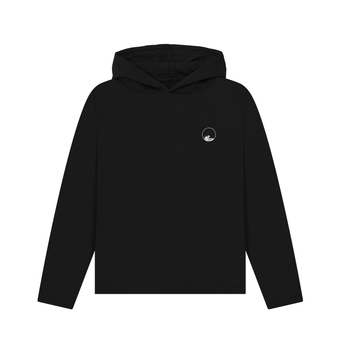 Black Printed Hoody Front
