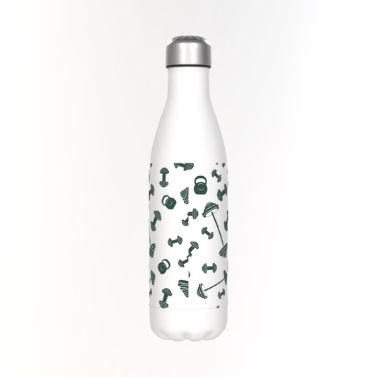 Classic 50cl Thermos White Bottle- Insulated Water Bottle | Sea Salt Fitness Apparel
