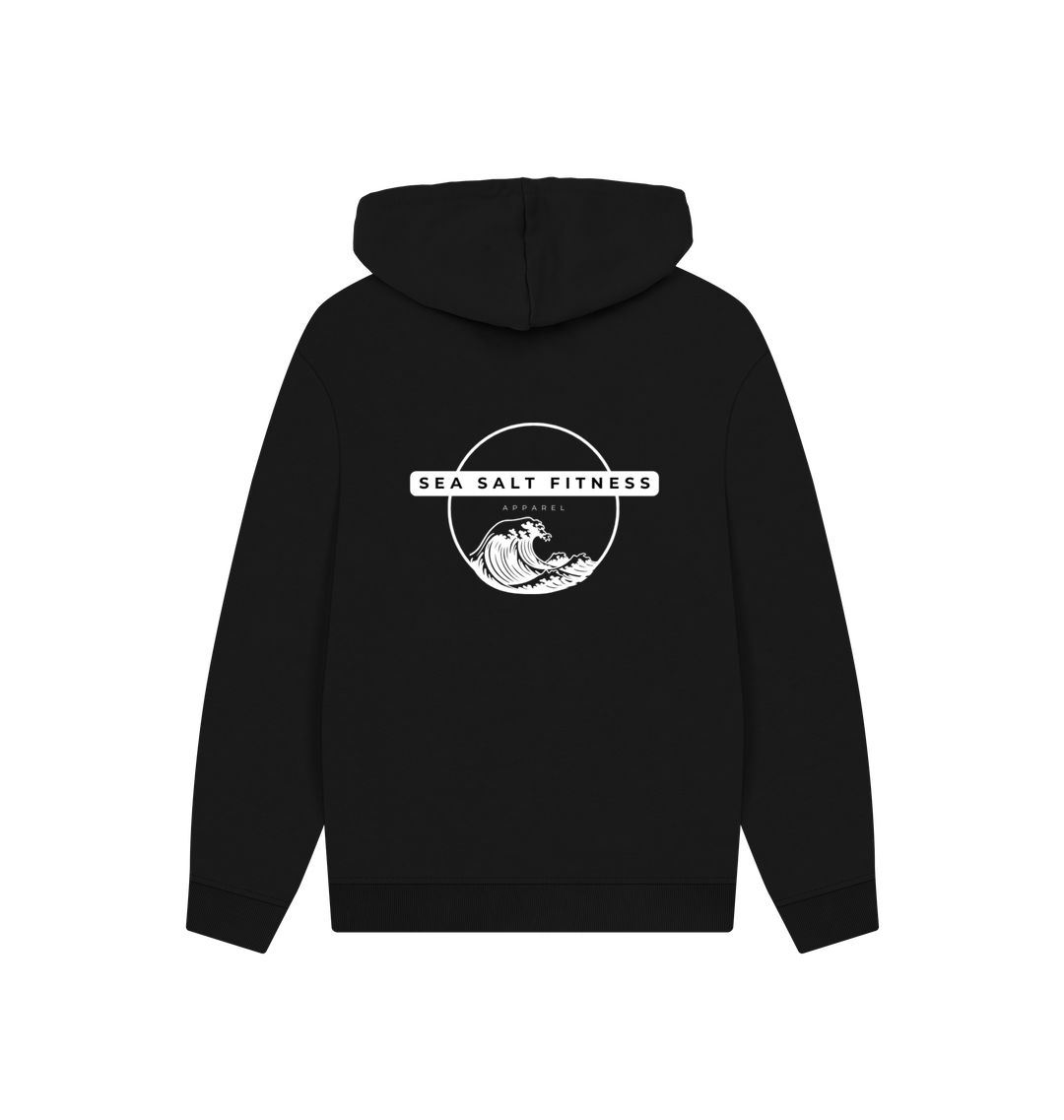 Black Printed Hoody Back