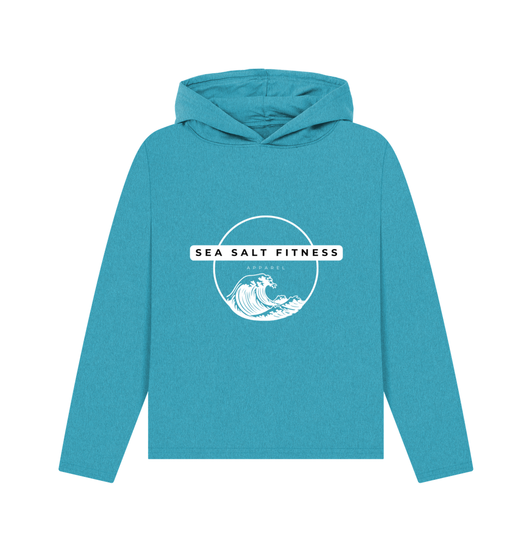 Ocean Blue Recycled Hoody Front