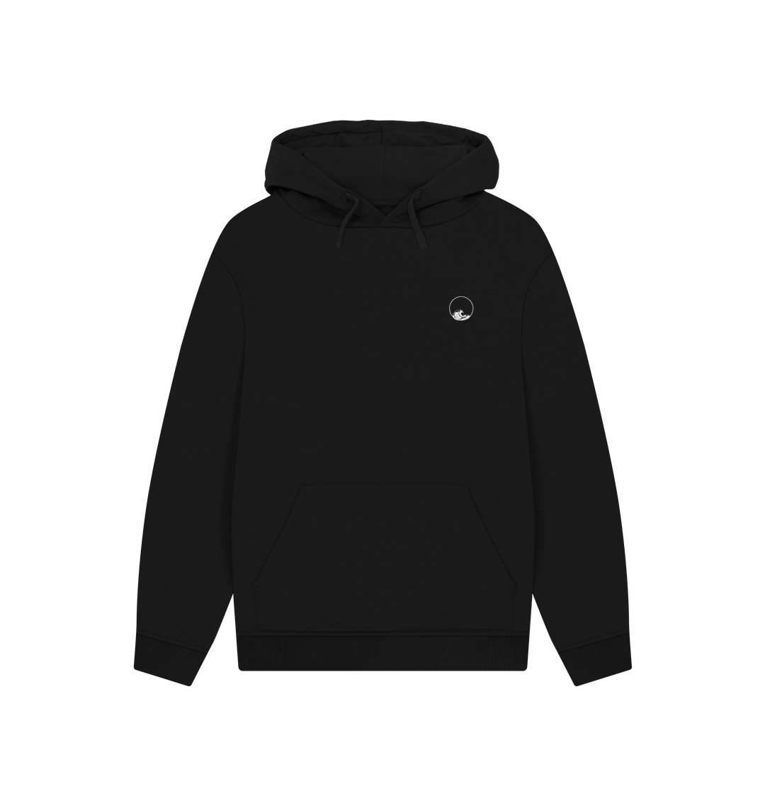 Black Printed Hoody Front