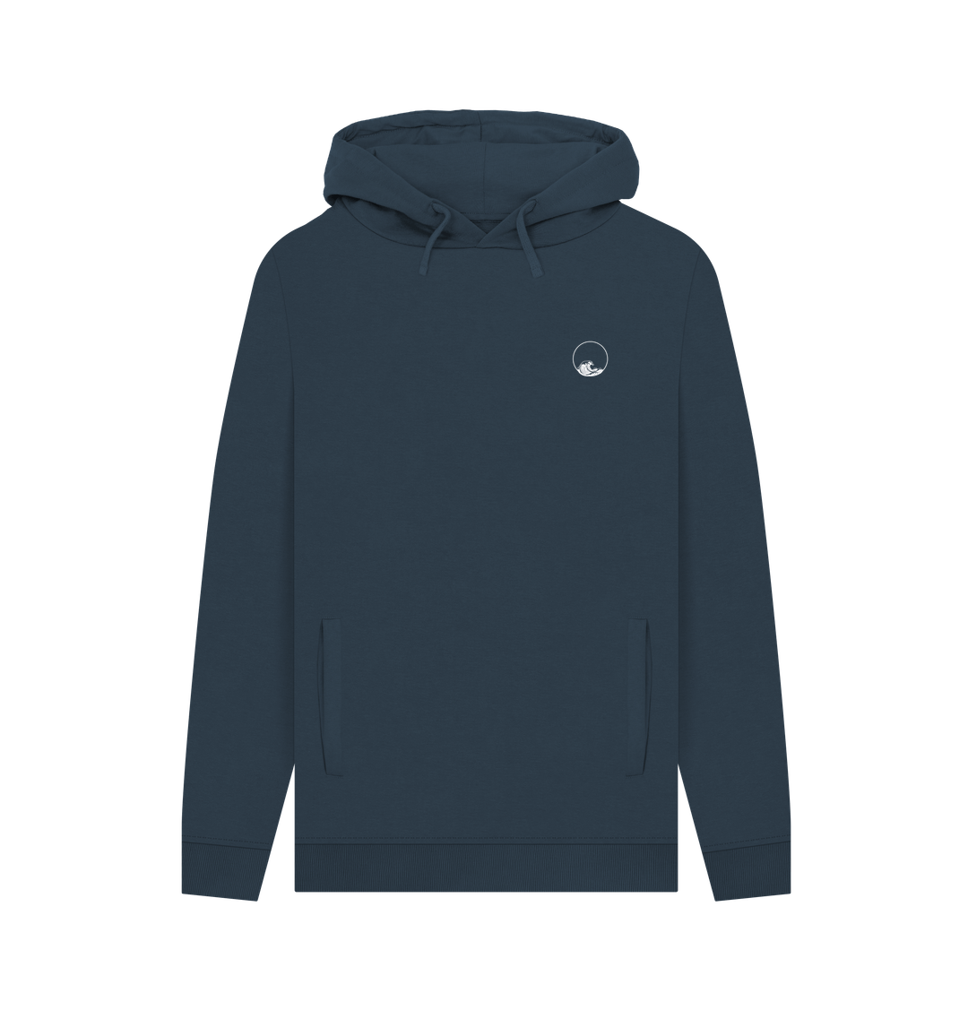 Navy Printed Hoody Front