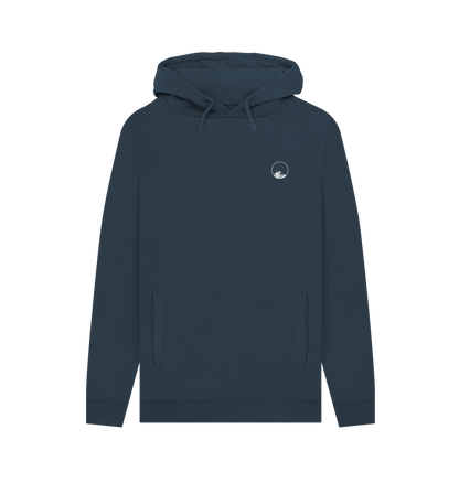 Navy Printed Hoody Front