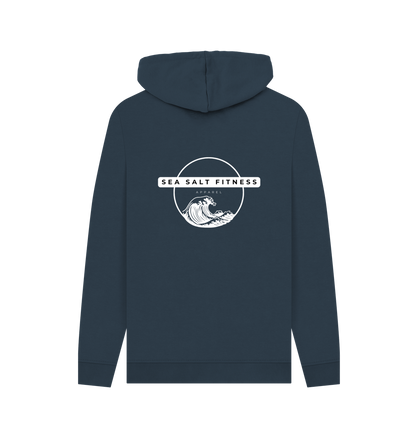 Navy Printed Hoody Back