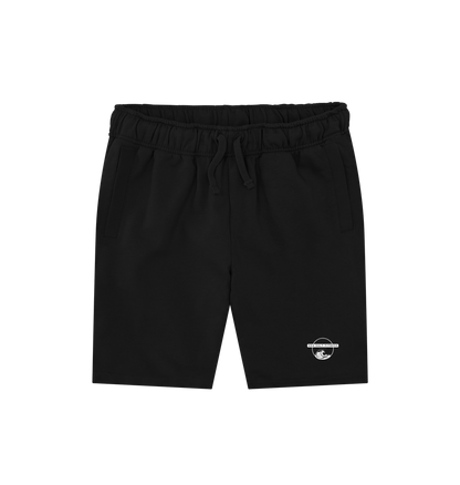 Black Printed Mens Shorts Front