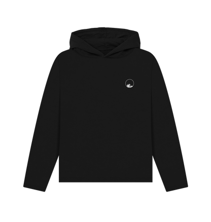 Black Printed Hoody Front