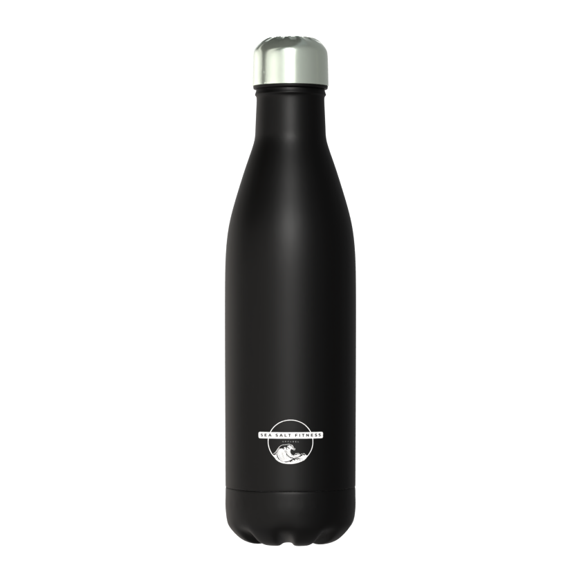 Classic 50cl Black Thermos Bottle- Insulated metal Water Bottle | Sea Salt Fitness Apparel