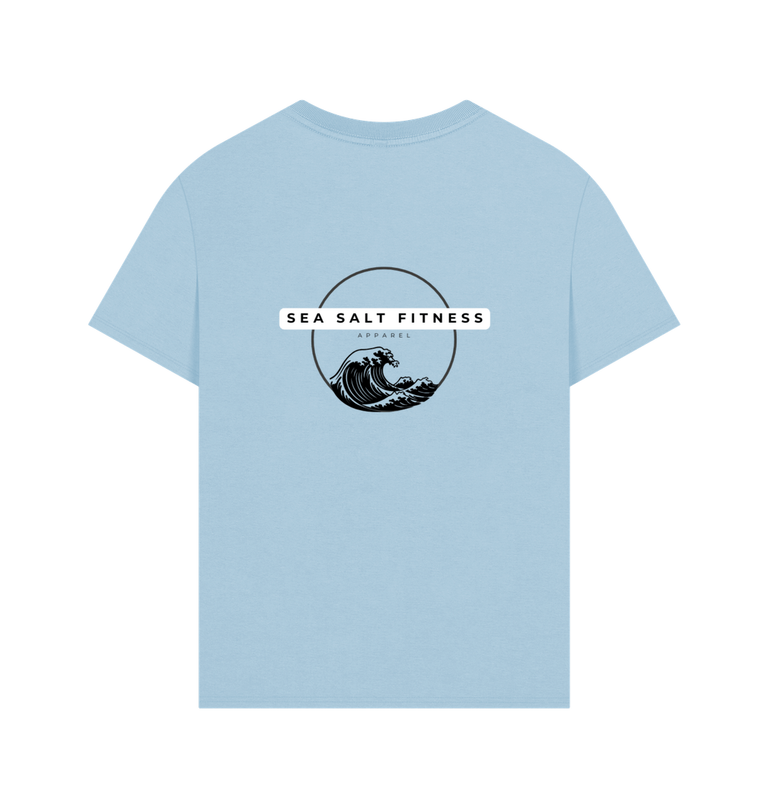 Milky Blue Printed T-shirt Back
