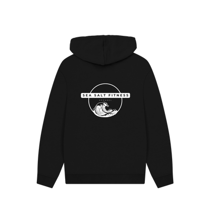 Black Printed Hoody Back