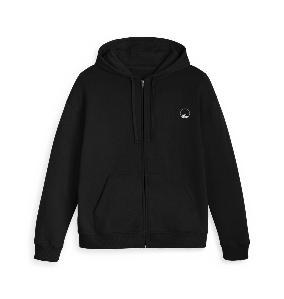 Black Zip hoody Front
