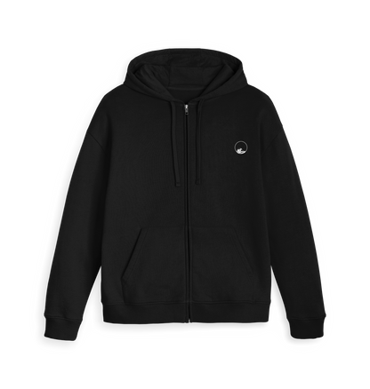 Black Zip hoody Front