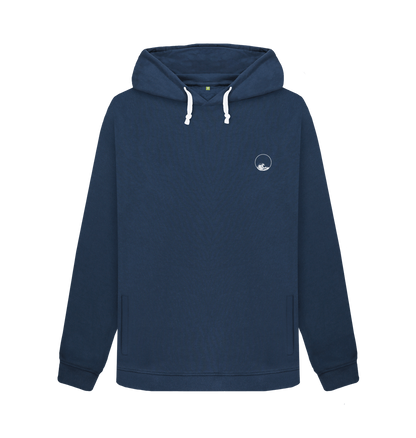 Navy Blue Printed Sweater Front