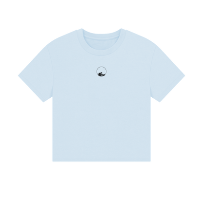 Sky Blue Printed T-shirt Front