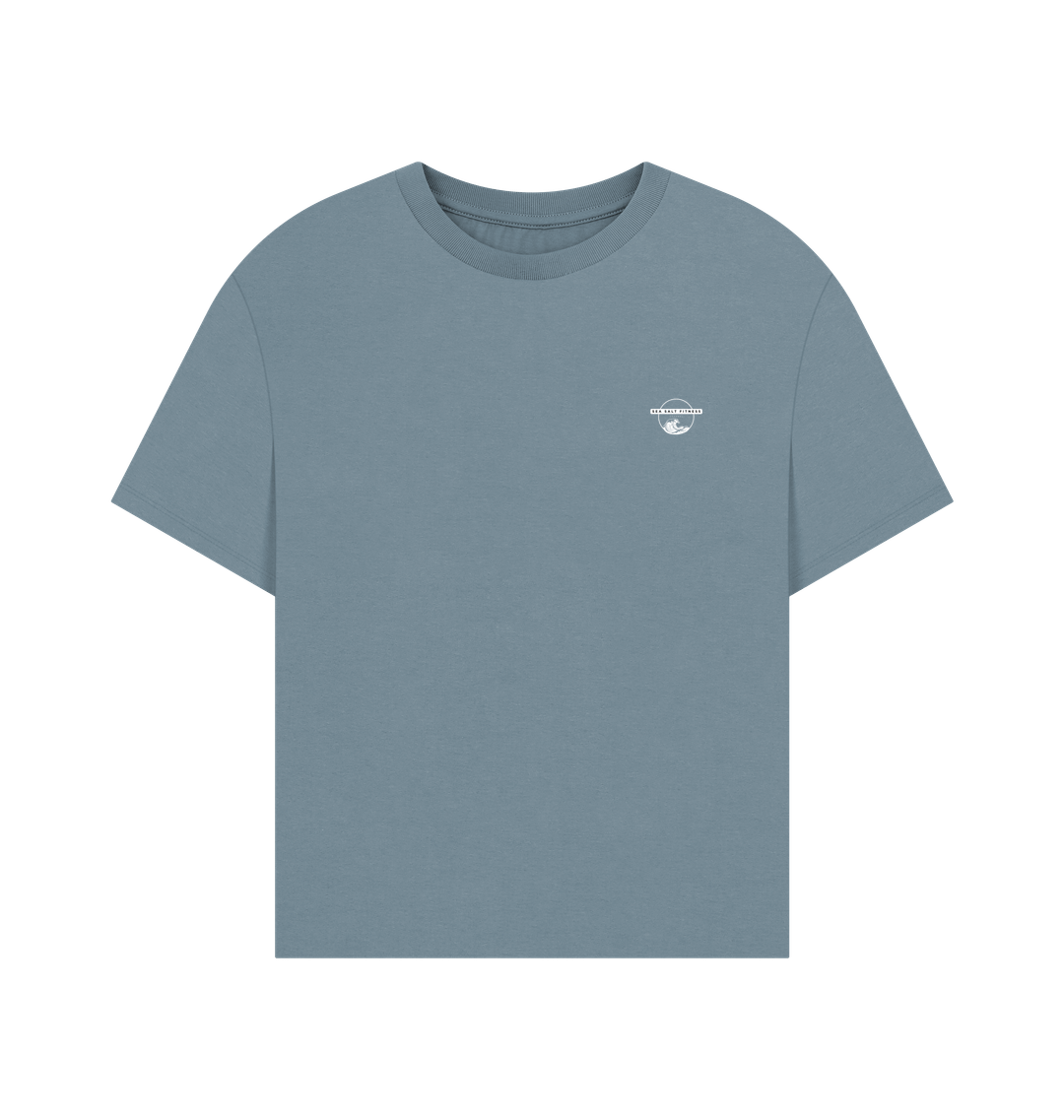 Stone Blue Printed T-shirt Front