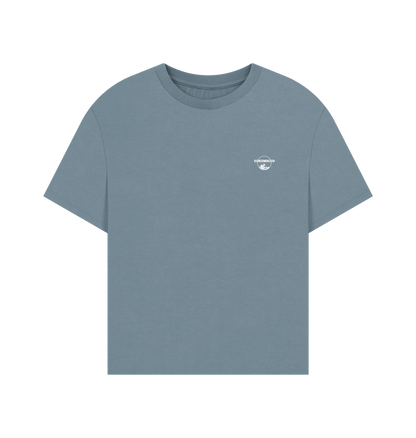 Stone Blue Printed T-shirt Front