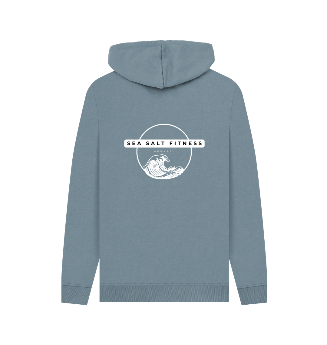 Stone Blue Printed Hoody Back
