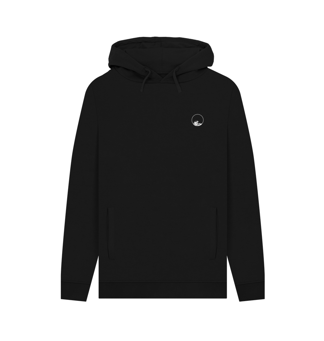 Black Printed Hoody Front
