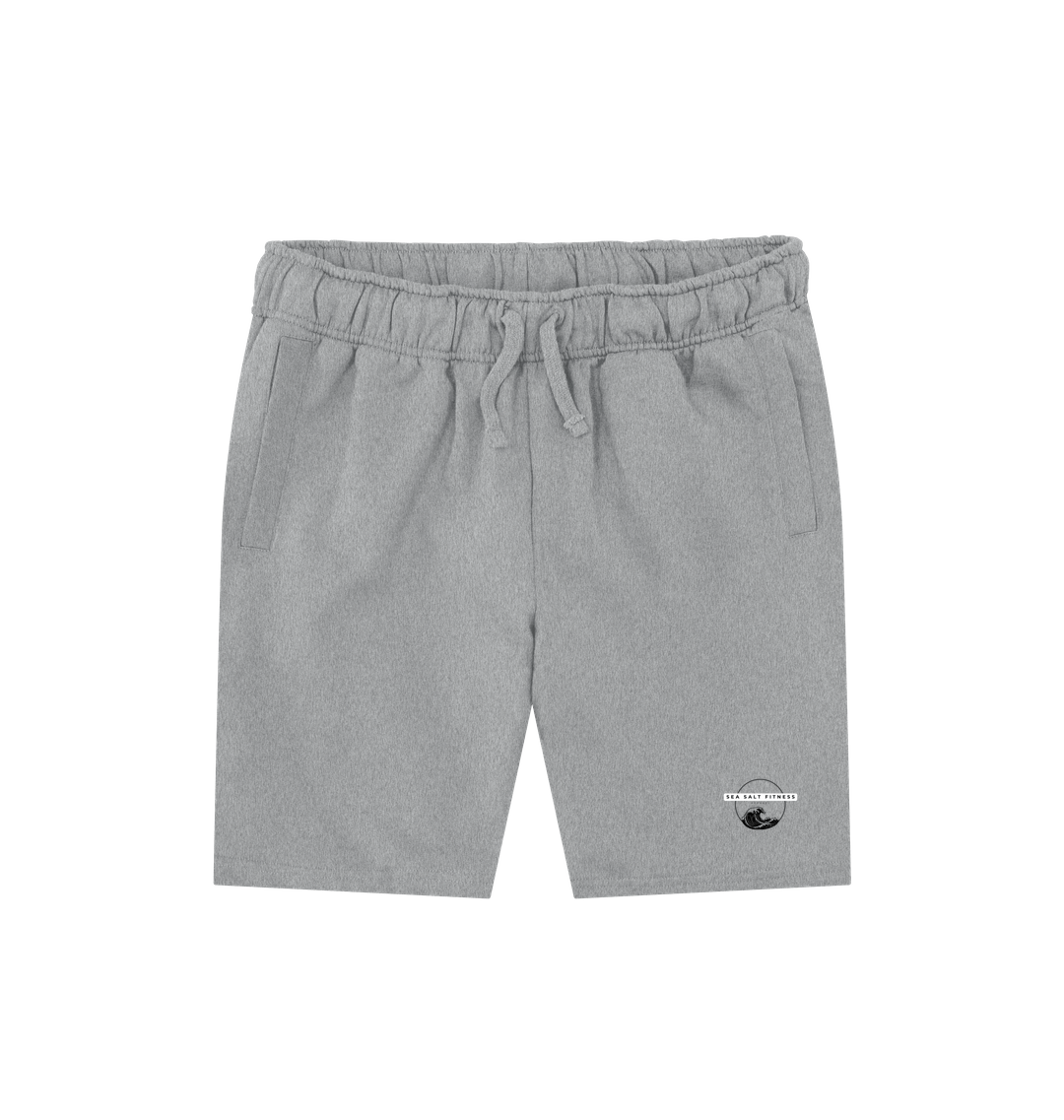 Athletic Grey Printed Mens Shorts Front
