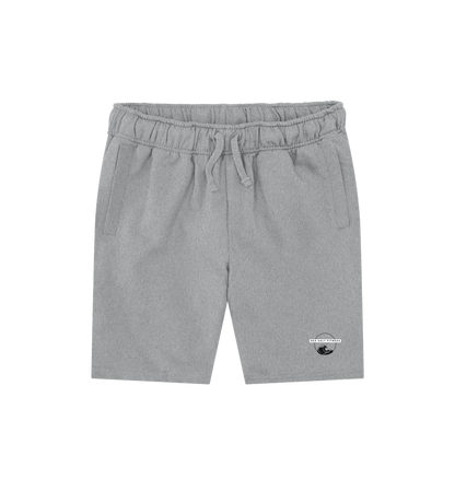 Athletic Grey Printed Mens Shorts Front