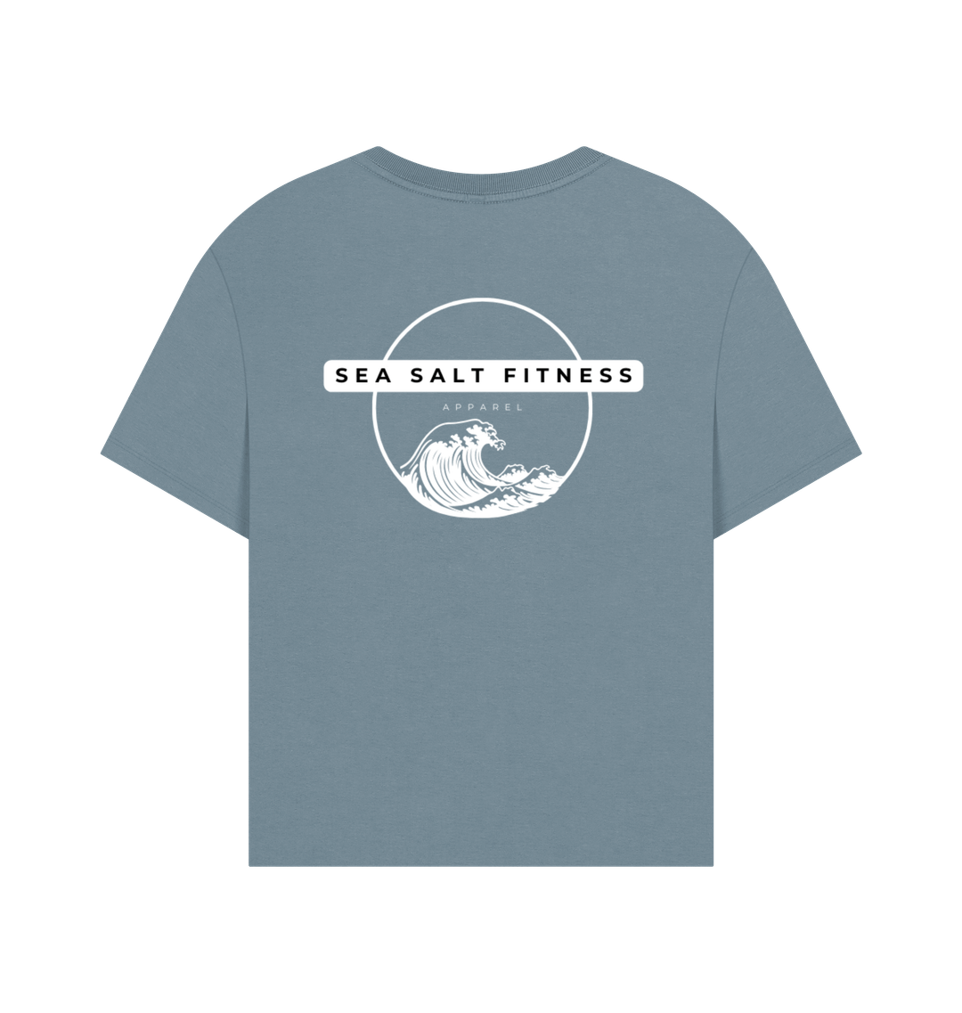 Stone Blue Printed T-shirt Back