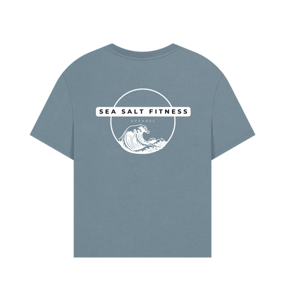 Stone Blue Printed T-shirt Back