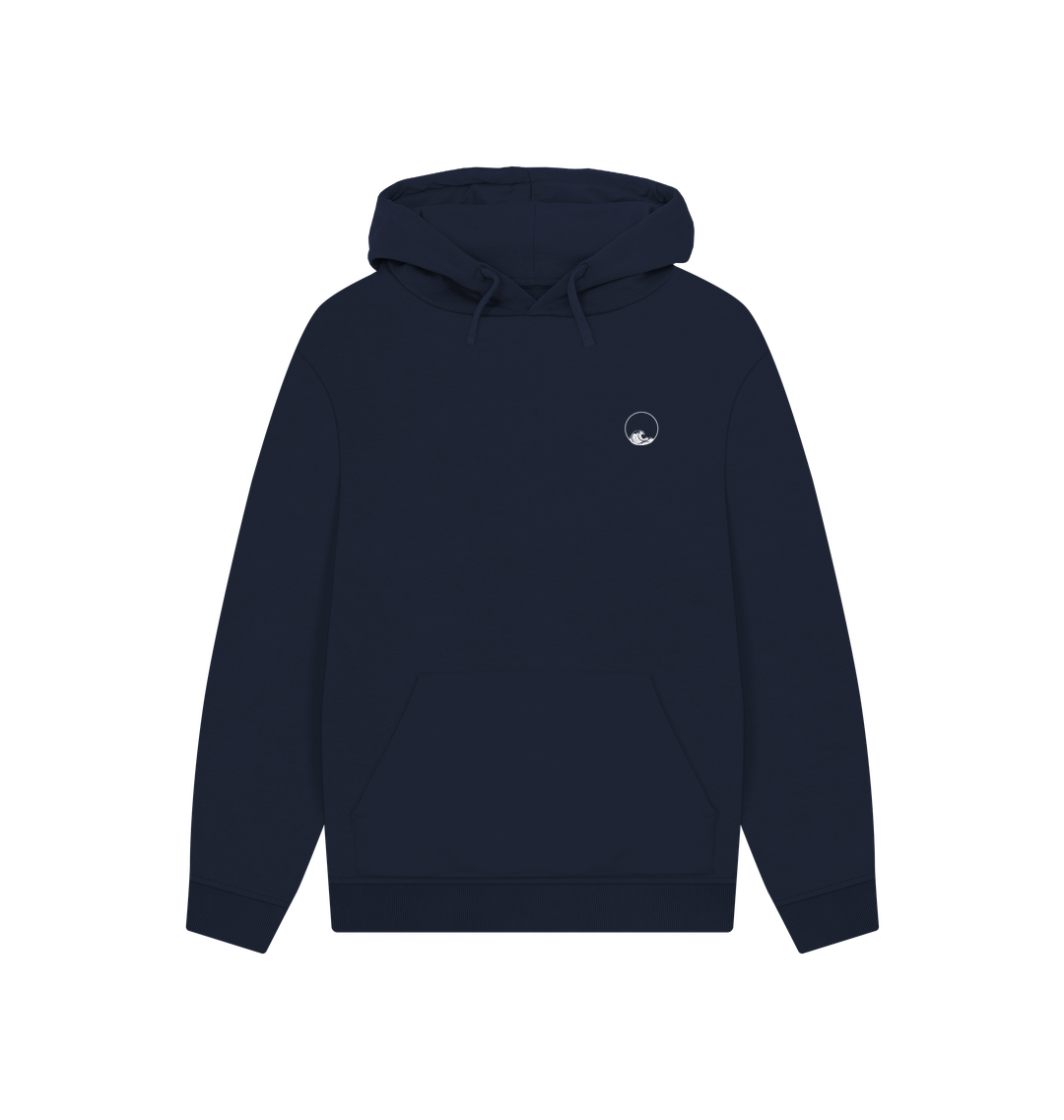 Navy Printed Hoody Front