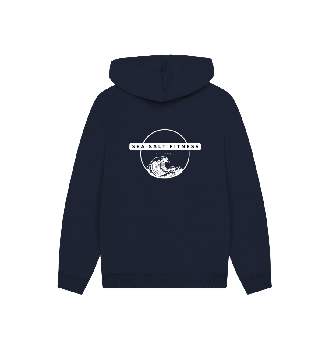 Navy Printed Hoody Back