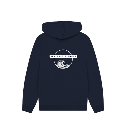 Navy Printed Hoody Back