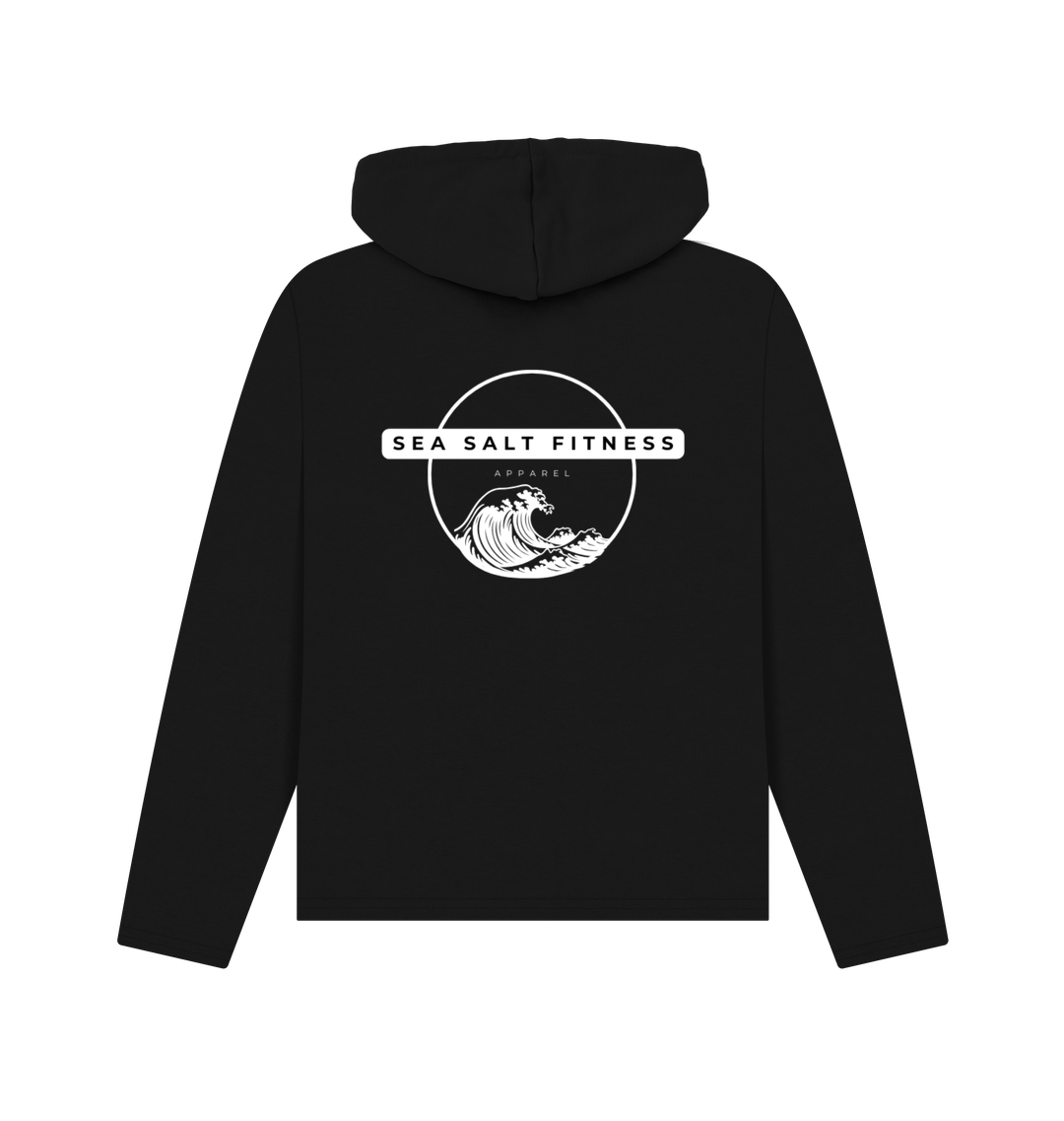 Black Printed Hoody Back