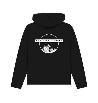 Black Printed Hoody Back