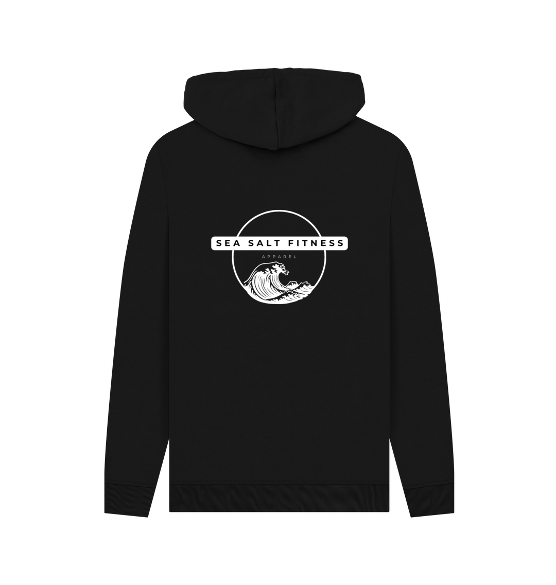 Black Printed Hoody Back