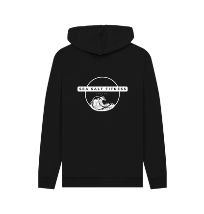 Black Printed Hoody Back