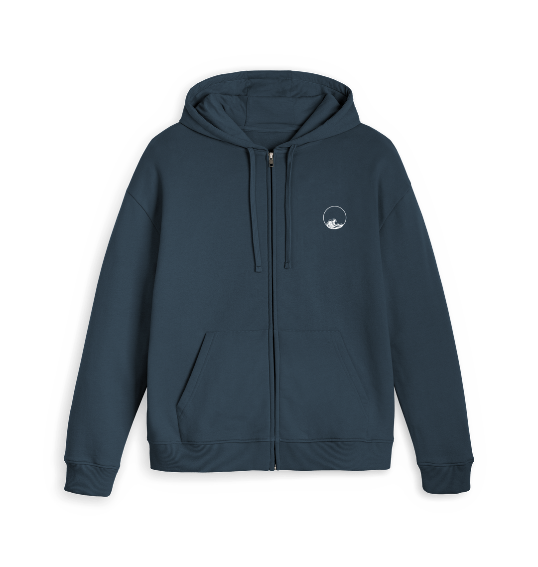 Navy Zip hoody Front