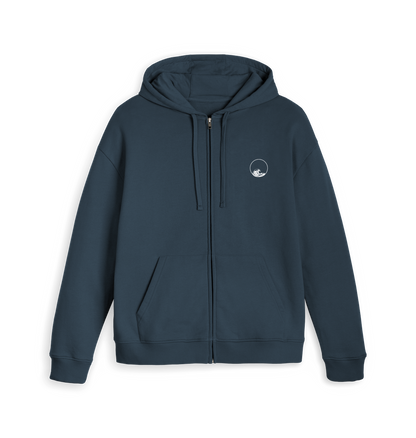 Navy Zip hoody Front