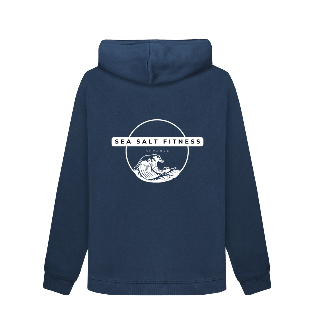 Navy Blue Printed Sweater Back