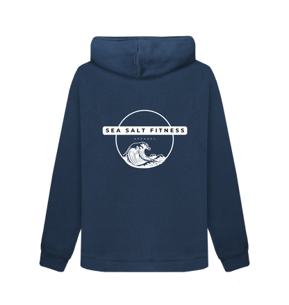 Navy Blue Printed Sweater Back
