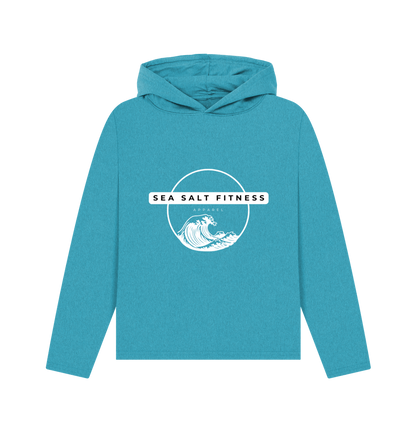 Ocean Blue Recycled Hoody Front