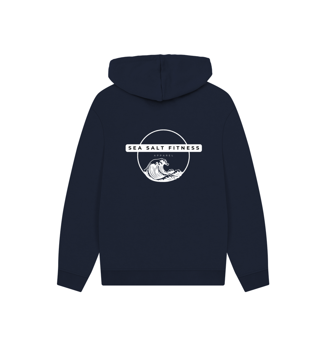 Navy Printed Hoody Back