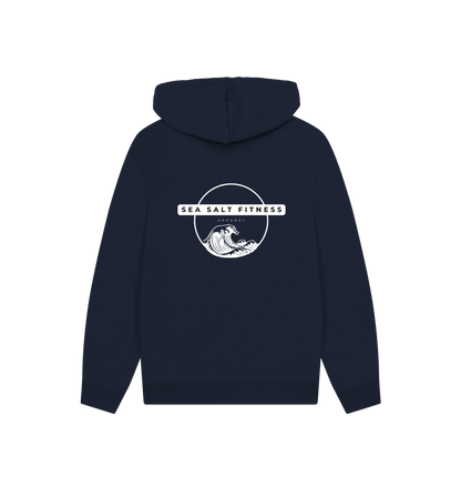 Navy Printed Hoody Back