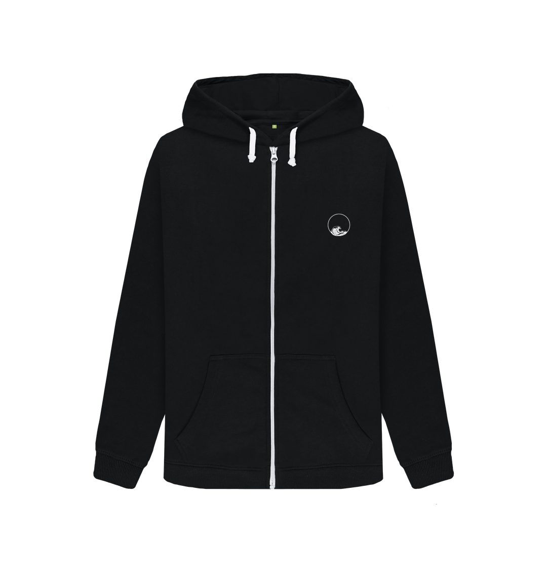 Black Zip hoody Front
