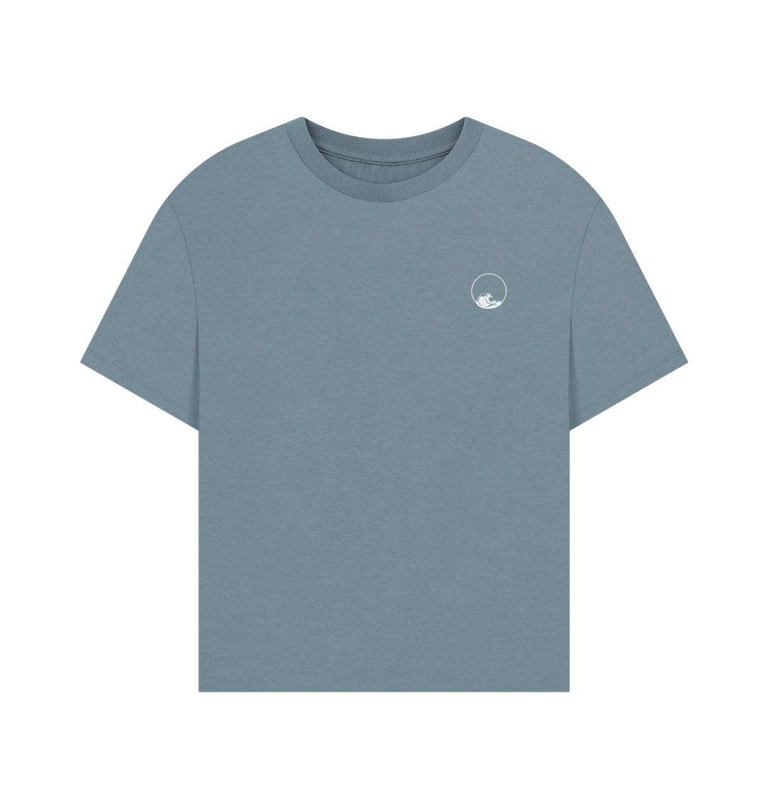 Stone Blue Printed T-shirt Front