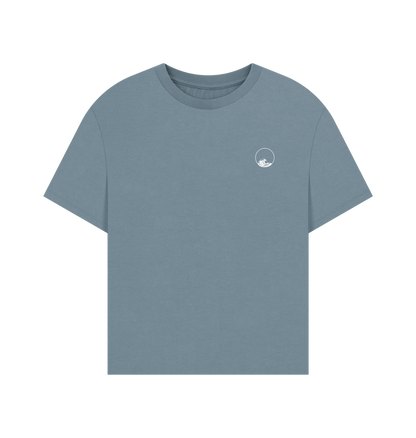 Stone Blue Printed T-shirt Front