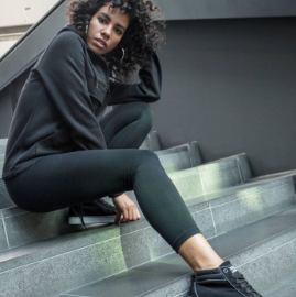 Women's Stretch Jersey Leggings - Slim Fit with Wide Waistband