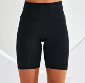 Women's Mid-Thigh Legging Shorts - Soft Stretch Deep Waistband