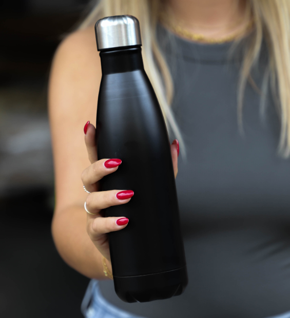 Classic 50cl Black Thermos Bottle- Insulated metal Water Bottle | Sea Salt Fitness Apparel