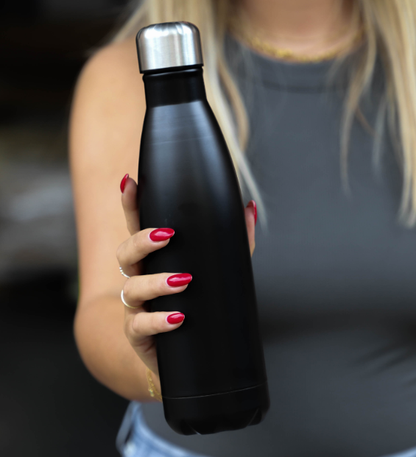 Classic 50cl Black Thermos Bottle- Insulated metal Water Bottle | Sea Salt Fitness Apparel