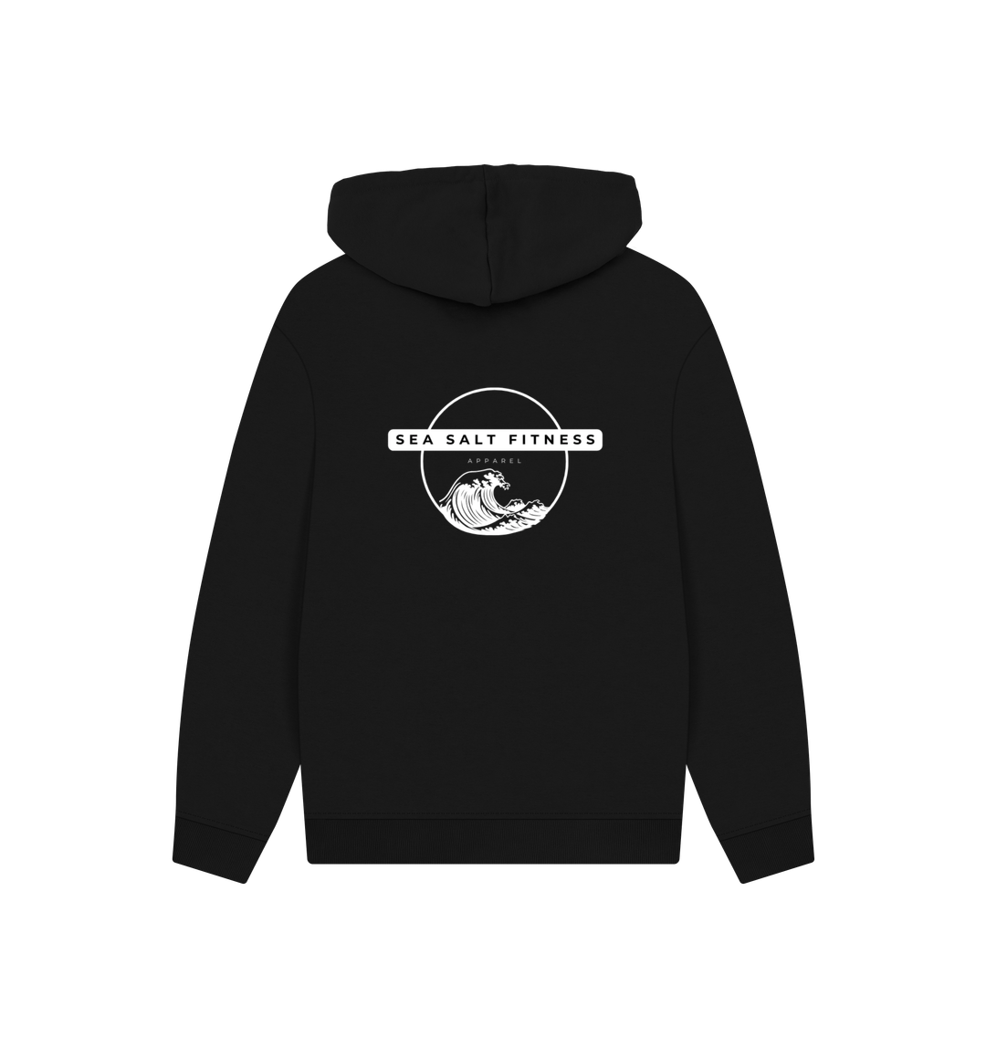 Black Printed Hoody Back