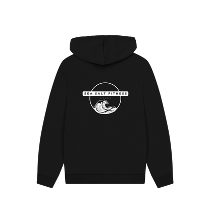 Black Printed Hoody Back