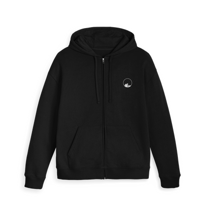 Black Zip hoody Front