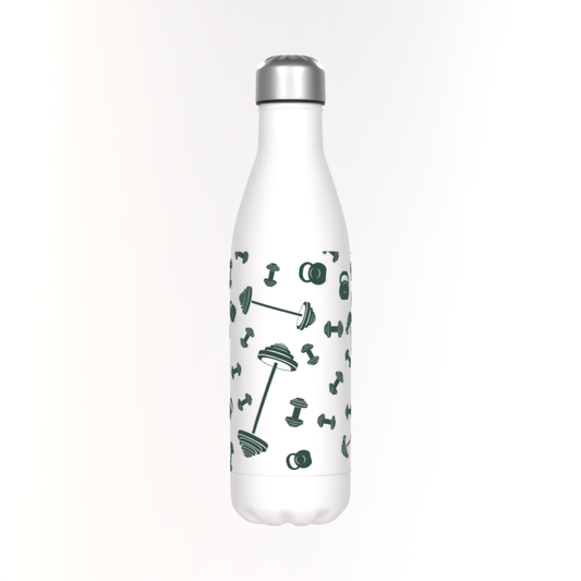 Classic 50cl Thermos White Bottle- Insulated Water Bottle | Sea Salt Fitness Apparel